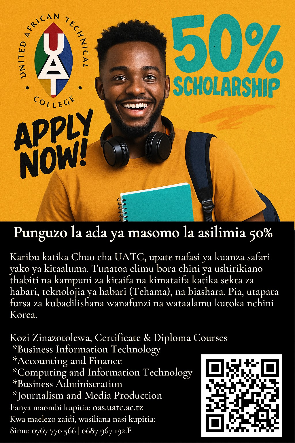 UATC 50% Scholarship — Apply Now